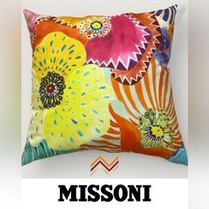 $555 Missoni Passiflora Giant Cushion 60” Missoni Pillow Mare Monti Flower Print